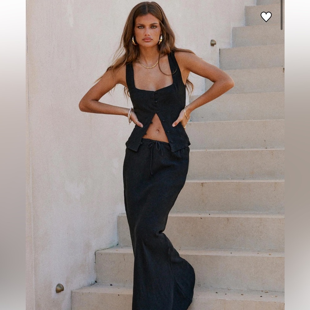 Princess Polly Black Maxi Skirt